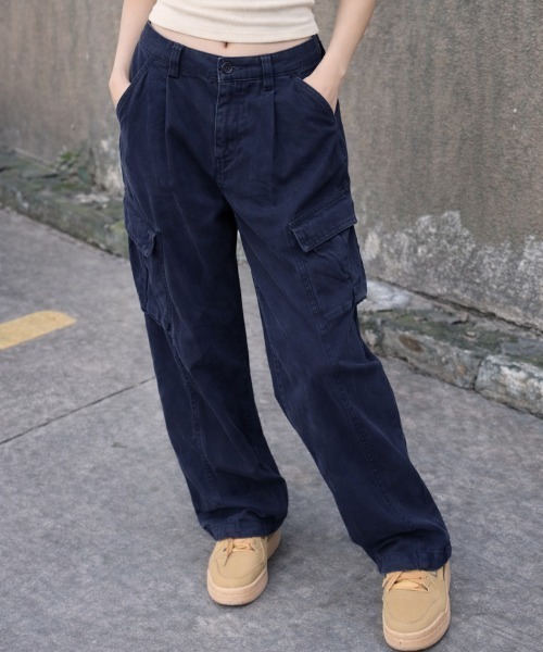 NANEA（ナネア） ワイドパンツ カーゴパンツ 裾絞り2WAワイドカーゴ