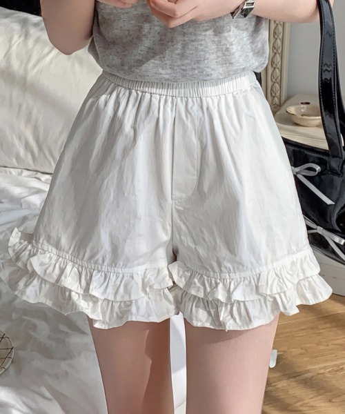パンツ フリルヘムショートパンツ レディース : ZOZOTOWN Yahoo!店