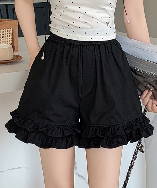 パンツ フリルヘムショートパンツ レディース : ZOZOTOWN Yahoo!店