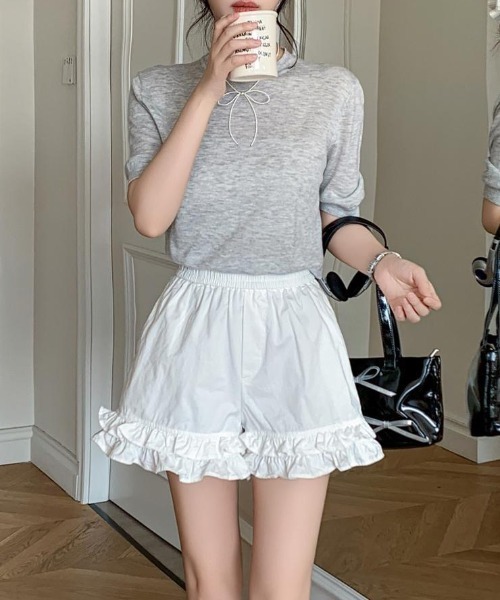 パンツ フリルヘムショートパンツ レディース : ZOZOTOWN Yahoo!店
