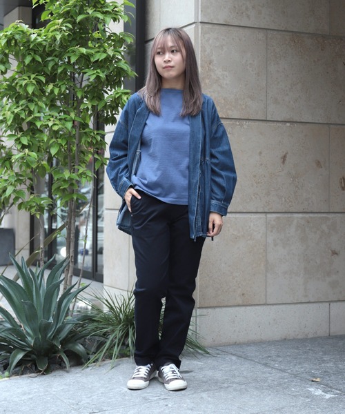 「D.M.G.」 チノパンツ L ネイビー レディース_画像3