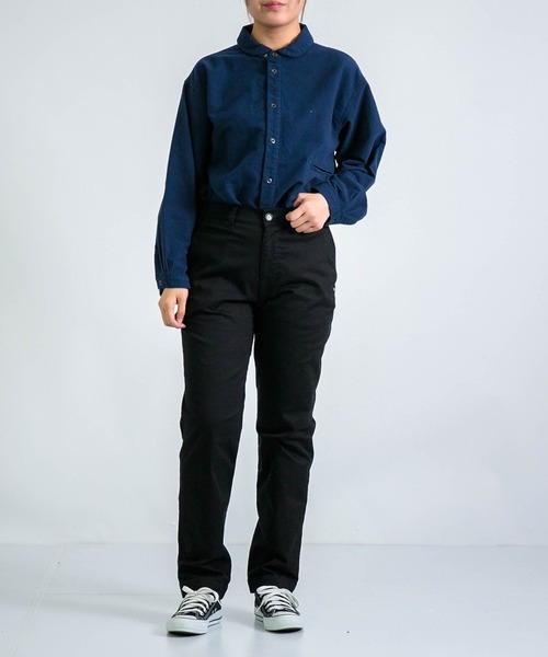 「D.M.G.」 チノパンツ L ネイビー レディース_画像7