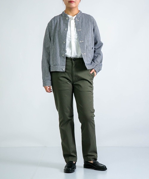 「D.M.G.」 チノパンツ L ネイビー レディース_画像9