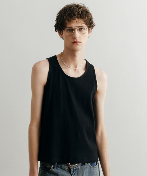LURAKU タンクトップ 「LURAKU」Cropped Tank Top / クロップドタンク