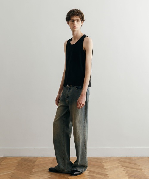 LURAKU タンクトップ 「LURAKU」Cropped Tank Top / クロップドタンク