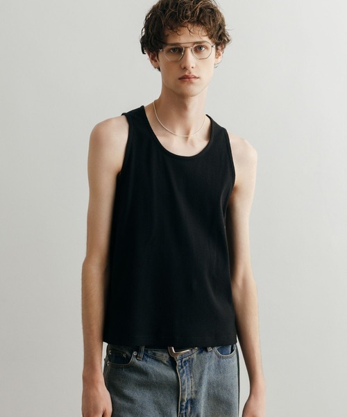 LURAKU タンクトップ 「LURAKU」Cropped Tank Top / クロップドタンク