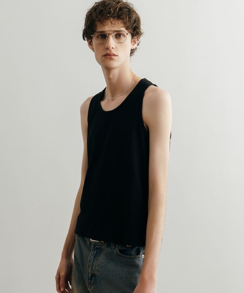 LURAKU タンクトップ 「LURAKU」Cropped Tank Top / クロップドタンク