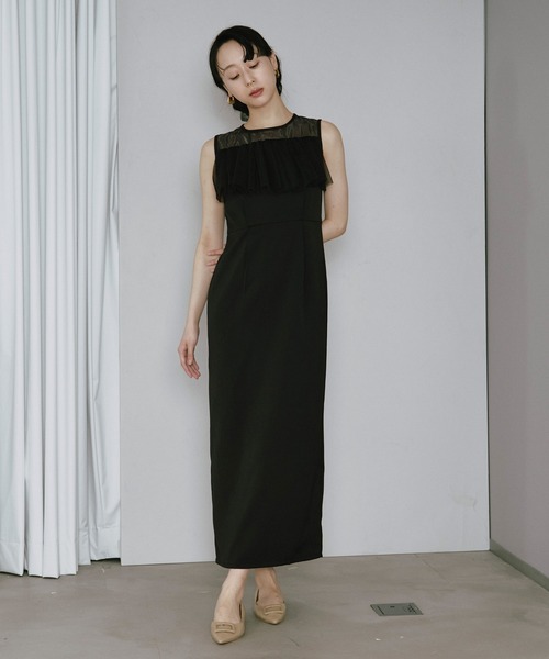 Ezick パーティードレス ドレス 2way Sleeve Ruffle Dresss 2way 