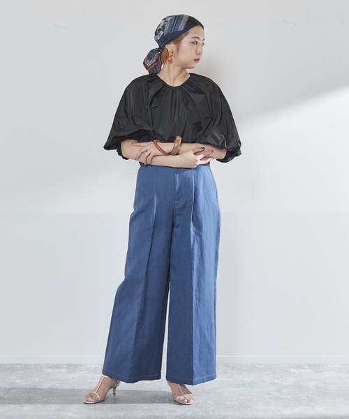 「VERMEIL par iena」 パンツ 38 ブルー レディース_画像3