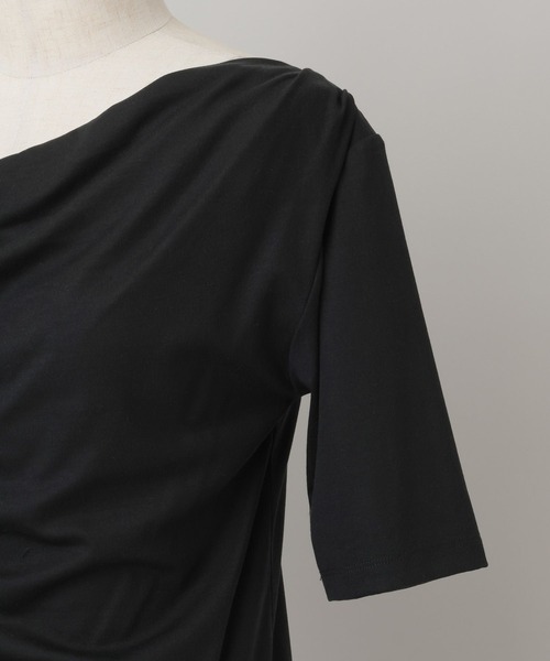 A part by（アパートバイ） tシャツ カットドレーププルオーバー_5分袖