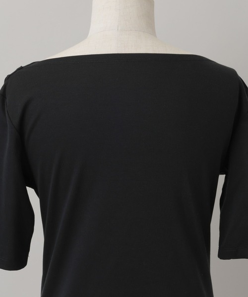 A part by（アパートバイ） tシャツ カットドレーププルオーバー_5分袖
