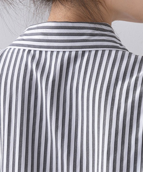 ブラウス シャツ バックデザイン七分袖ストライプシャツ レディース | ブランド登録なし | 15