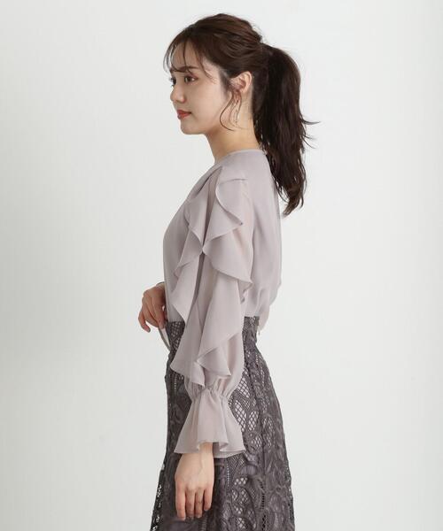 「PROPORTION BODY DRESSING」 長袖ブラウス SMALL ブルー レディース_画像3