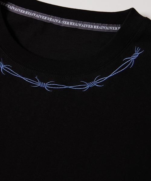「AIVER」 長袖Tシャツ MEDIUM ブラック メンズ_画像4
