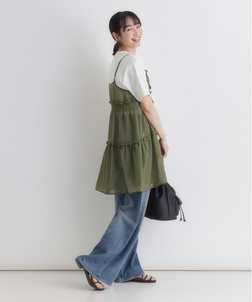 「Right-on」 キャミソールブラウス M ブラック レディース_画像7