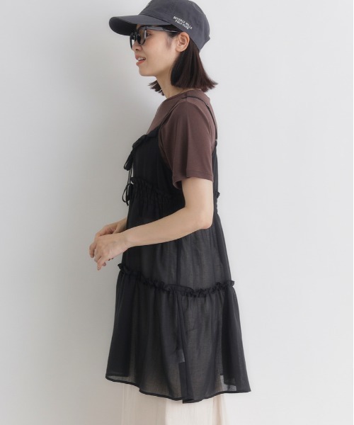 「Right-on」 キャミソールブラウス M ブラック レディース_画像9