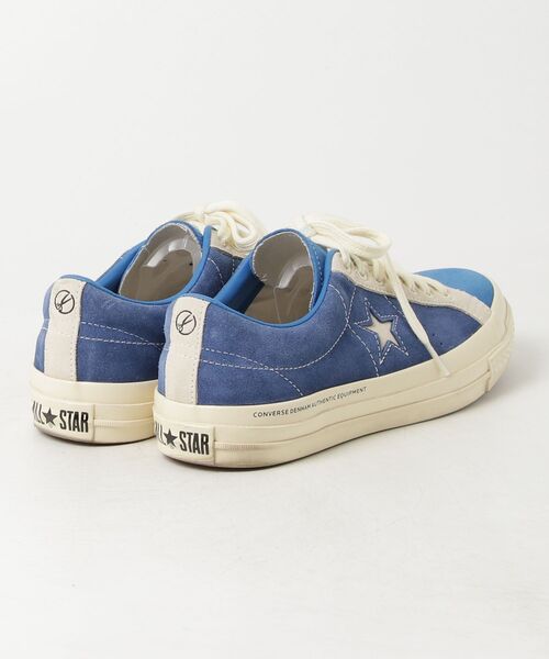 「DENHAM」 ONE STAR ローカットスニーカー「CONVERSEコラボ」 26.5cm ブルー メンズ_画像2