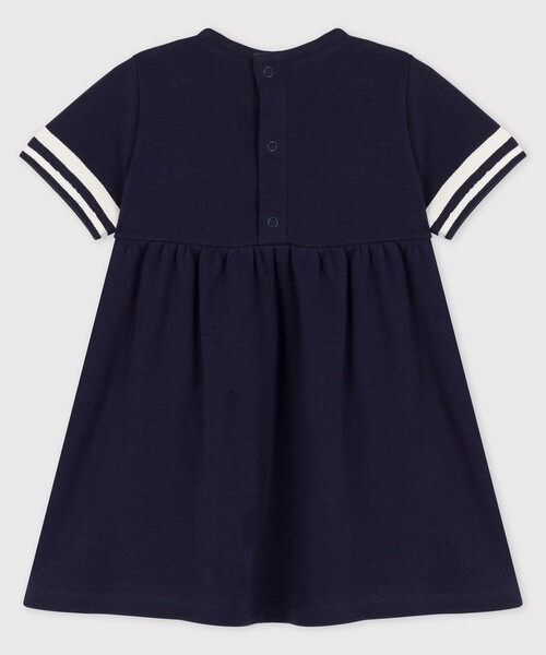 「PETIT BATEAU」 「KIDS」半袖ワンピース 24MONTH ダークネイビー キッズ_画像2