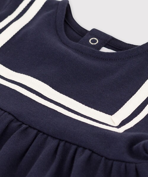 「PETIT BATEAU」 「KIDS」半袖ワンピース 24MONTH ダークネイビー キッズ_画像3