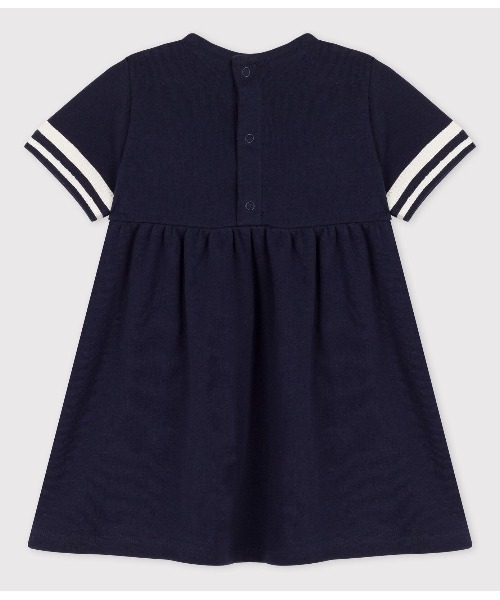 「PETIT BATEAU」 「KIDS」半袖ワンピース 24MONTH ダークネイビー キッズ_画像4