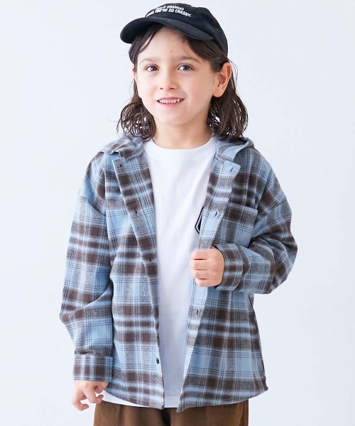 BURBERRY（バーバリー） 「KIDS」チェック柄長袖ネルシャツ 12Y レッド