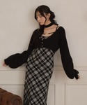 ワンピース 「3点セット」レイヤードチェックニ...の詳細画像5