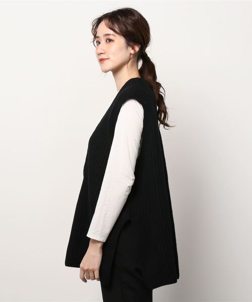 JOHN MASON SMITH◆ニット・セーター(厚手)/L/ウール/CRM/無地/21WKN-#809S JOHN MASON SMITH ニット OVER SIZE V NECK KINT (21WKN-#809S