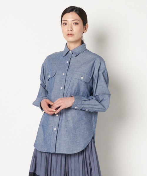 HELIOPOLE（エリオポール） ブラウス シャツ BIO WASH DUNGAREE SHIRT 