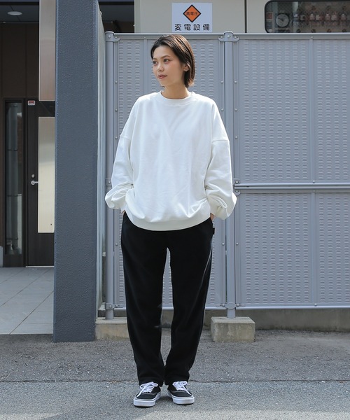 【美品】WAAC レディース　ホワイト クルーネックトレーナー WAIPER.inc トレーナー スウェット USAコットン！Good wear グッド