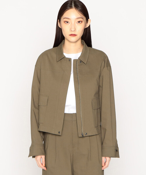 COMME CA ISM ブルゾン アウター ストレッチ ショートブルゾン