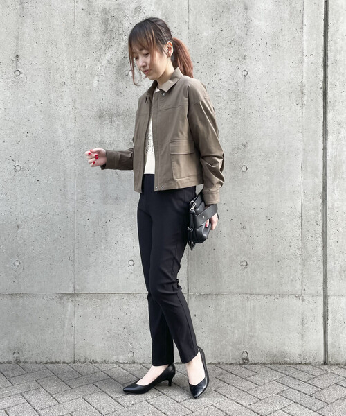 COMME CA ISM ブルゾン アウター ストレッチ ショートブルゾン