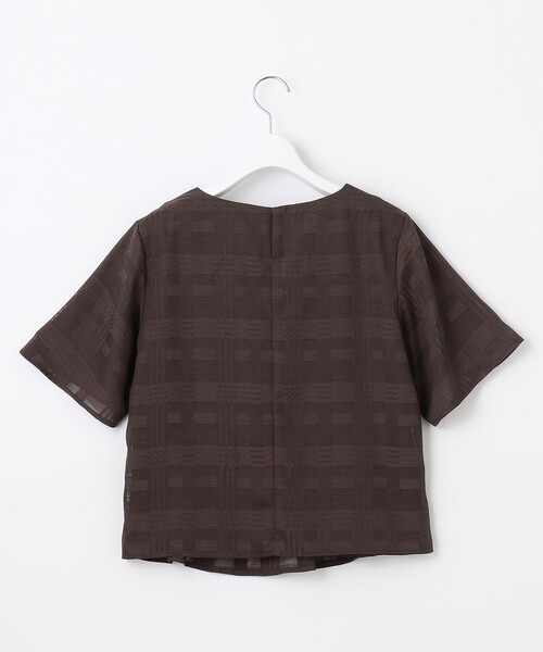 tシャツ スラブカラミチェック カットソー レディース tシャツ スラブカラミチェック カットソー レディース