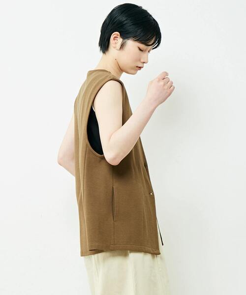 MELROSE claire（メルローズクレール） ベスト ジレ 「生地に表情の