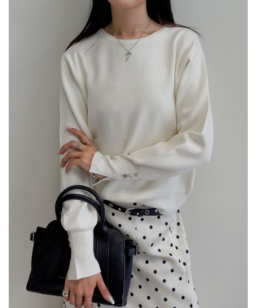 Re:EDIT（リエディ） ニット セーター 「新色追加」ミラノリブ袖ボタン