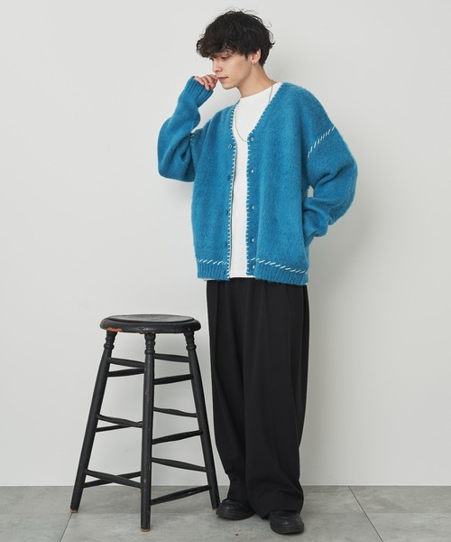 dulcamara ハンドステッチ モヘア ハイネック カーディガン Dulcamara（ドゥルカマラ）の「ハンドステッチモヘアハイネックCD