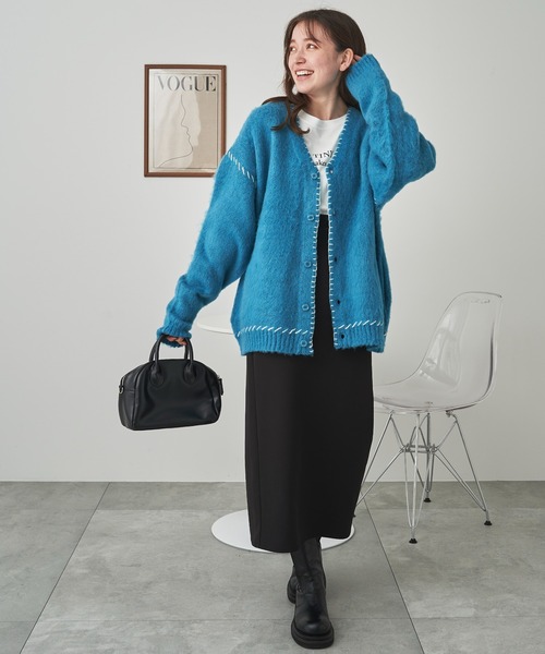 WEGO（ウィゴー） カーディガン WEGO/ハンドステッチモヘアライク