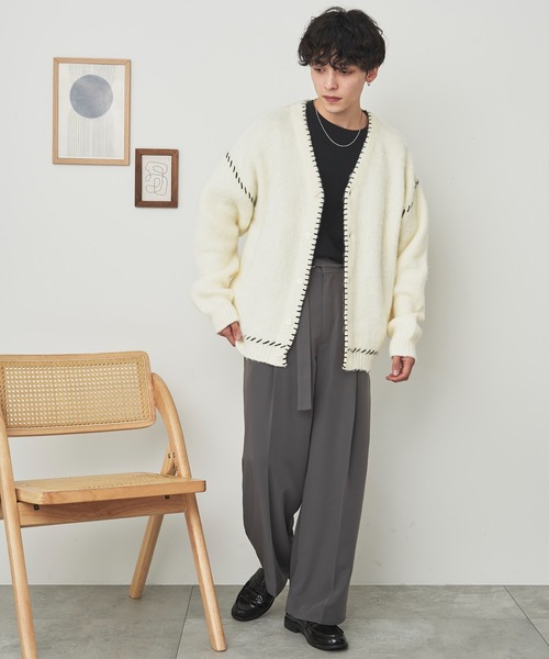 dulcamara ハンドステッチ モヘア ハイネック カーディガン Dulcamara（ドゥルカマラ）の「ハンドステッチモヘアハイネックCD