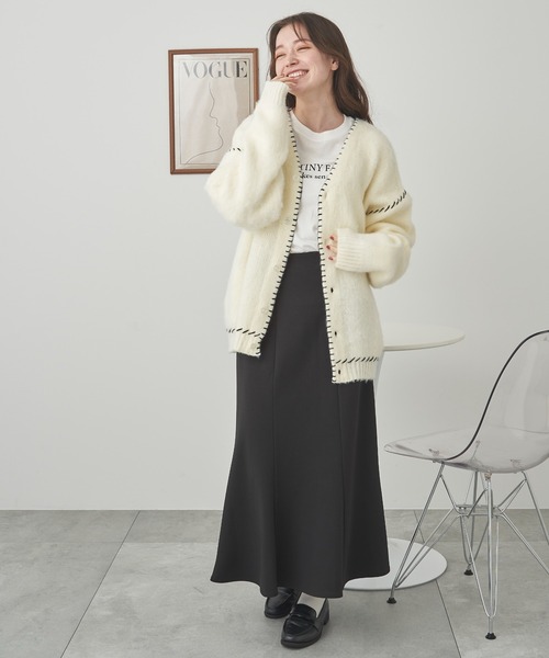 dulcamara ハンドステッチ モヘア ハイネック カーディガン Dulcamara（ドゥルカマラ）の「ハンドステッチモヘアハイネックCD