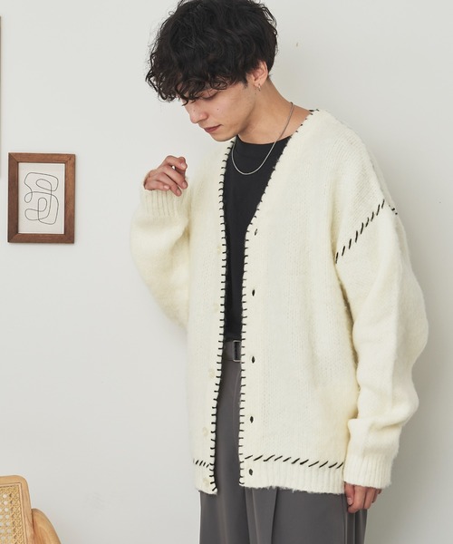 WEGO（ウィゴー） カーディガン WEGO/ハンドステッチモヘアライク