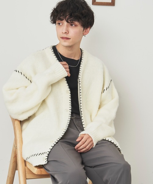 WEGO（ウィゴー） カーディガン WEGO/ハンドステッチモヘアライク