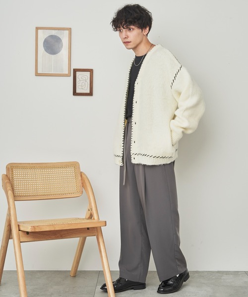 WEGO（ウィゴー） カーディガン WEGO/ハンドステッチモヘアライク