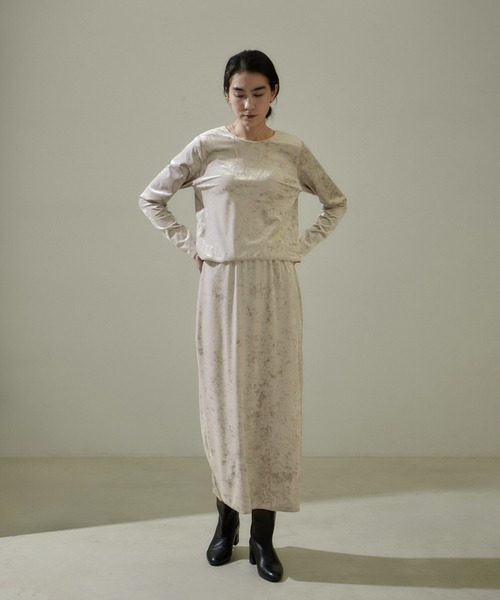 新品タグ付き SALON adam et rope' クラッシュベロアロングT 新品タグ付き SALON adam et rope' クラッシュベロアロングT