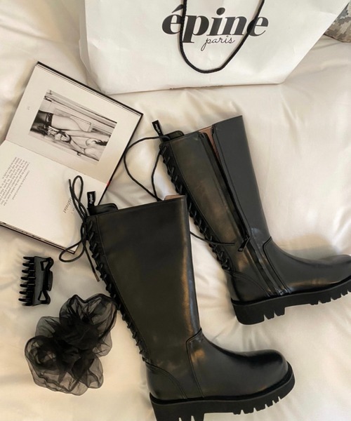epine」 ロングブーツ 23.5cm ブラック WOMEN : 79380861 : ZOZOTOWN 