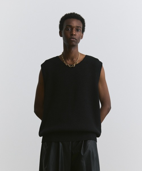 新着商品 soerte ベスト ジレ Loose sleeveless knit / ルーズ トップス