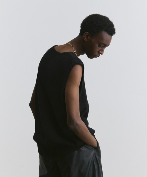 soerte ベスト ジレ Loose sleeveless knit / ルーズ