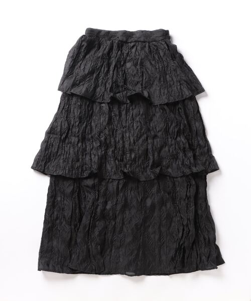 STYLEBLOCK スカート ワッシャーラメシアーティアードスカート