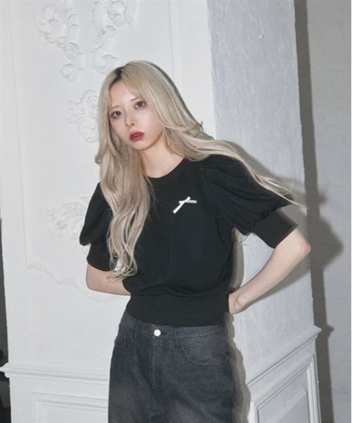 Fickle Bebe（フィクルベベ） tシャツ パフスリーブフリーストップス
