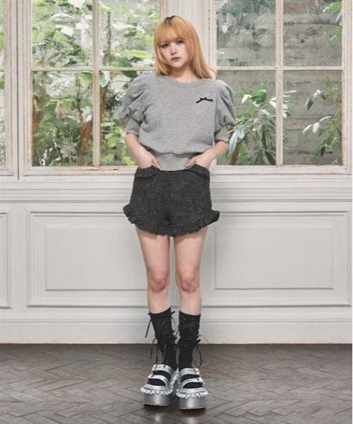 Fickle Bebe（フィクルベベ） tシャツ パフスリーブフリーストップス