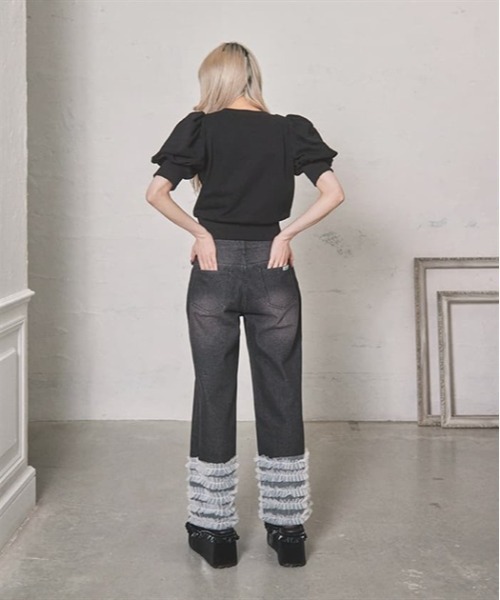 Fickle Bebe（フィクルベベ） tシャツ パフスリーブフリーストップス