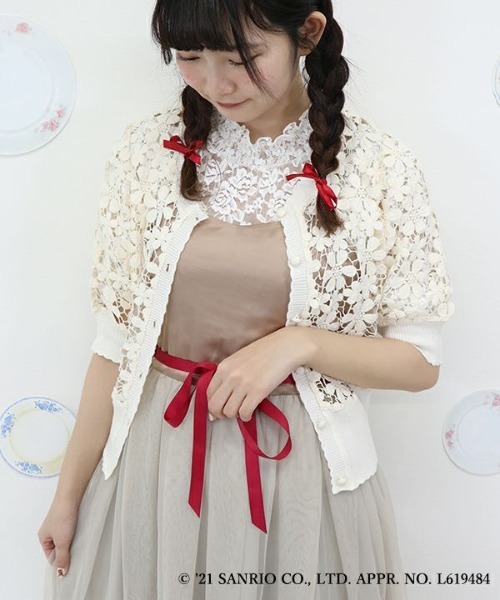 F i.n.t（フィント） ワンピース フラワー刺繍チュールワンピース/マイ